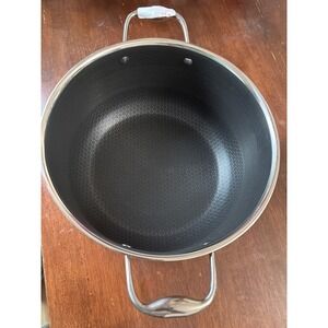 HexClad 8 qt Hybrid Stainless Steel Stock Pot with Lid Nonstick Cookware